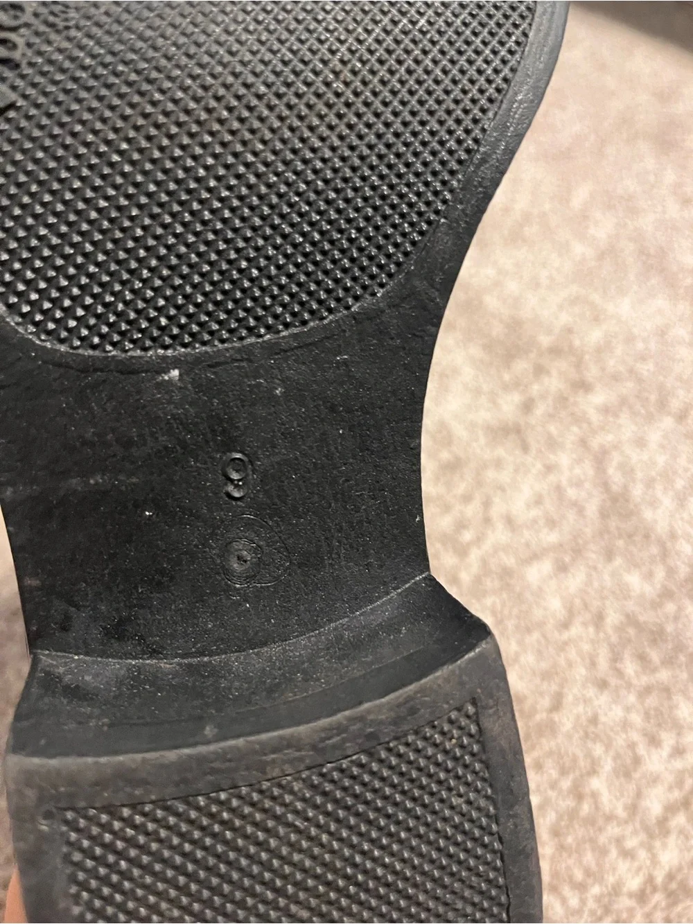 Donald J Pliner Black Rubber Knee High Buckle Rain Boots Italy Size 9